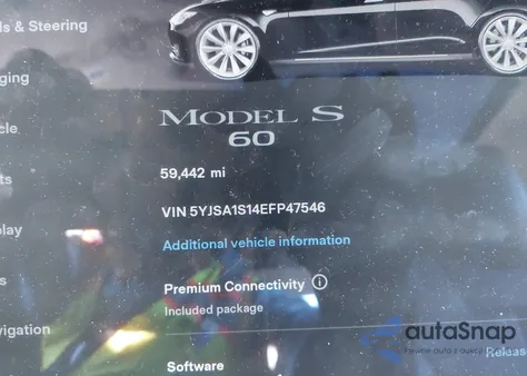 2014 Tesla Model S из США, поврежденный, VIN 5YJSA1S14EFP47546